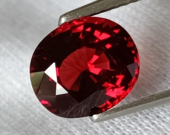 Vivid Red Spinel, 2.82 Cts., Natural Red Spinel, Natural Spinel ,Burmese Spinel, Natural Spinel Oval, Spinel Oval, Spinel, Red Spinel Oval