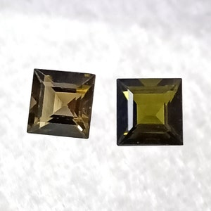Dunkelgrüner Turmalin , 1,41 Cttw , Quadrat Facettiert , Turmalin Dunkelgrün , Turmalin Quadrat , Dunkelgrüner Turmalin Quadrat , Turmalin