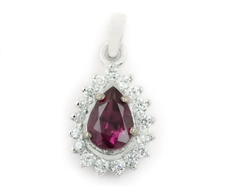 Pink Tourmaline , Pink Tourmaline Pendant ,Pink Tourmaline Silver 925 , Pink Tourmaline Cubic Zirconia Tourmaline , Pink Tourmaline