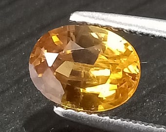 Golden Yellow Zircon, Natural Zircon, Zircon, 1.73 Cts, Zircon Oval, Sri Lanka Zircon, Loose Zircon, Lemon Yellow Zircon, Oval Shape, Zircon