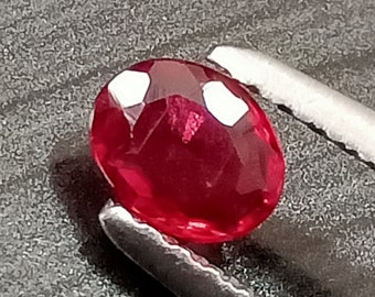 Unheated, Vivid Red Spinel, Myanmar Spinel, 0.34 Cts., Myanmar Red Spinel, Old Burma Spinel, Natural Spinel Oval, Pigeon Blood Red Spinel