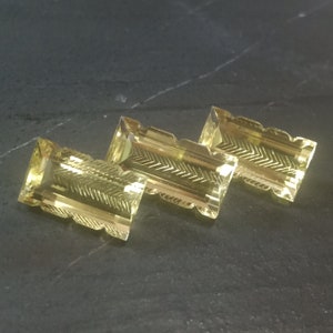 25.53 Cttw , Lemon Quartz 3 Pcs Set , Carved Lemon Quartz , Lemon Quartz Set , Lemon Quartz , Lemon Quartz Carving , Lemon Quartz Brazil