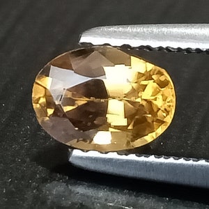Golden Yellow Zircon, Natural Zircon, Zircon, 1.03 Cts, Zircon Oval, Sri Lanka Zircon, Loose Zircon, Lemon Yellow Zircon, Oval Shape, Zircon