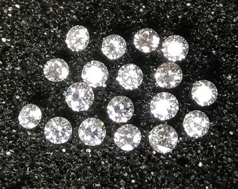 VS Qualitätsdiamanten, Naturdiamant, 1,27 cts. Natürliche Diamantrunden, runder Brilliantschliff, Diamantrunde, Diamantreihe