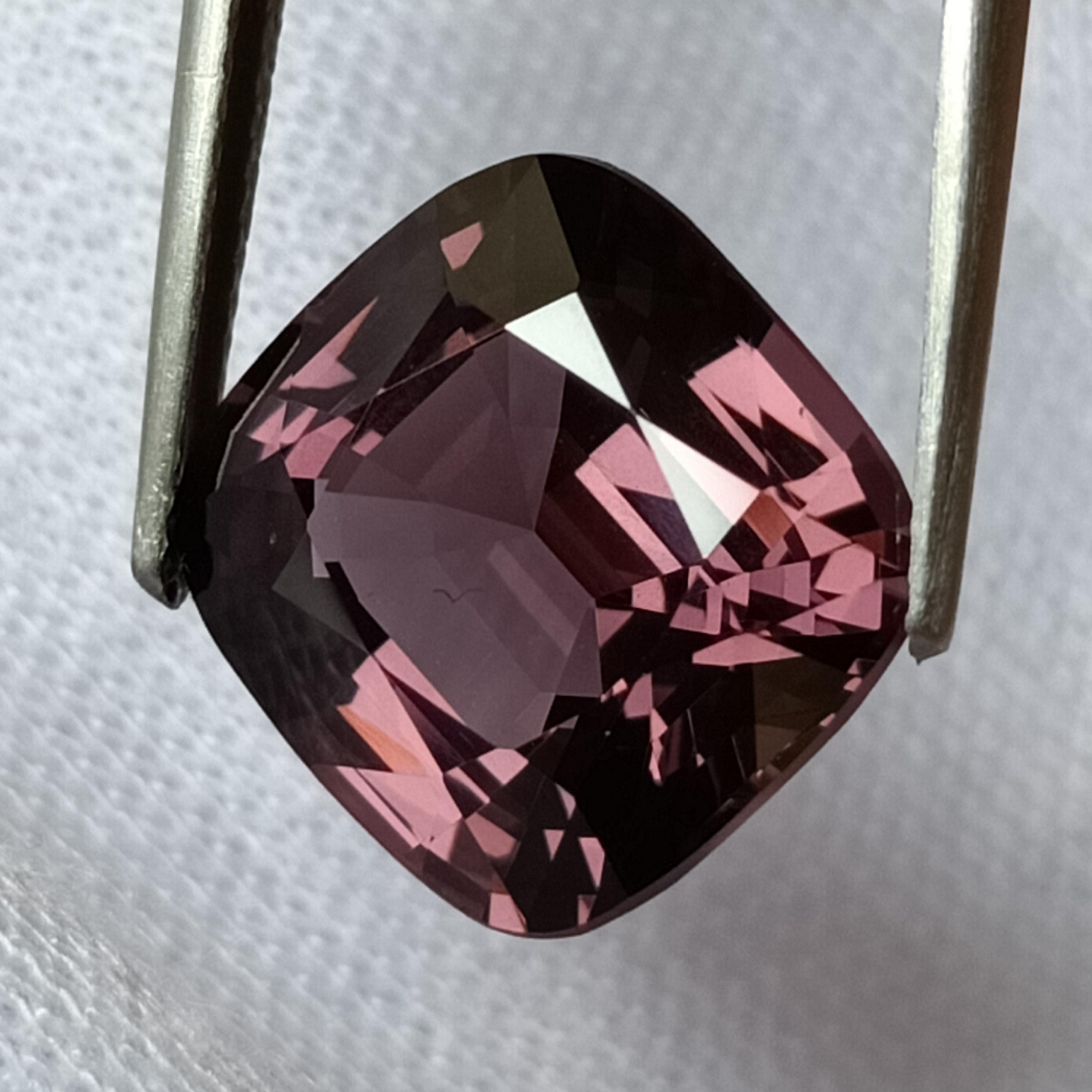 Large, Burmese Spinel, Unheated, 8.41 Cts., Purple Spinel, Certified ...