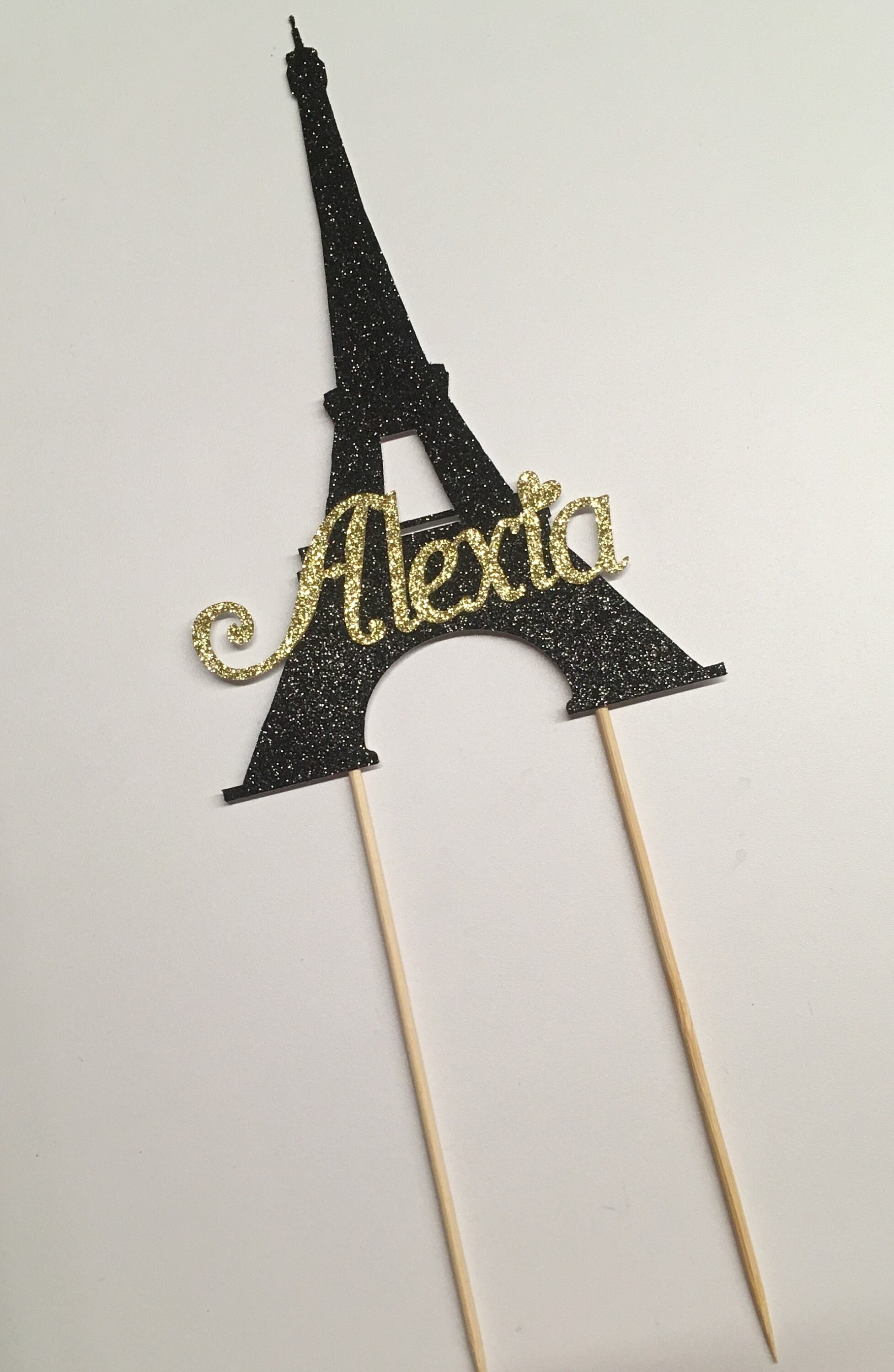 Eiffel Tower Cake ToppersGlitter Cupcake TopperParis Themed Etsy