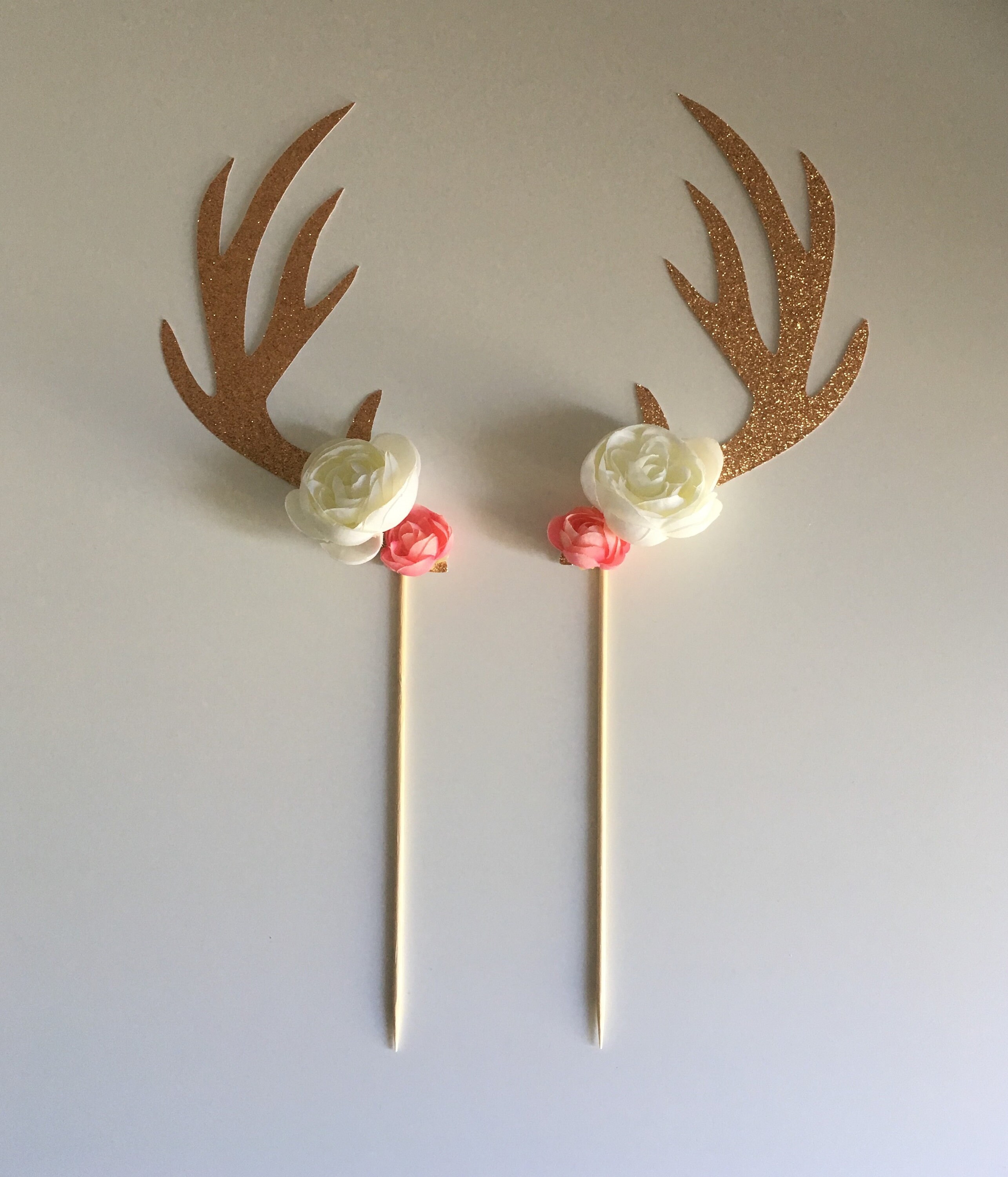 Antler Cake TopperDeer Antler Cake Topper Woodland Theme1st Etsy