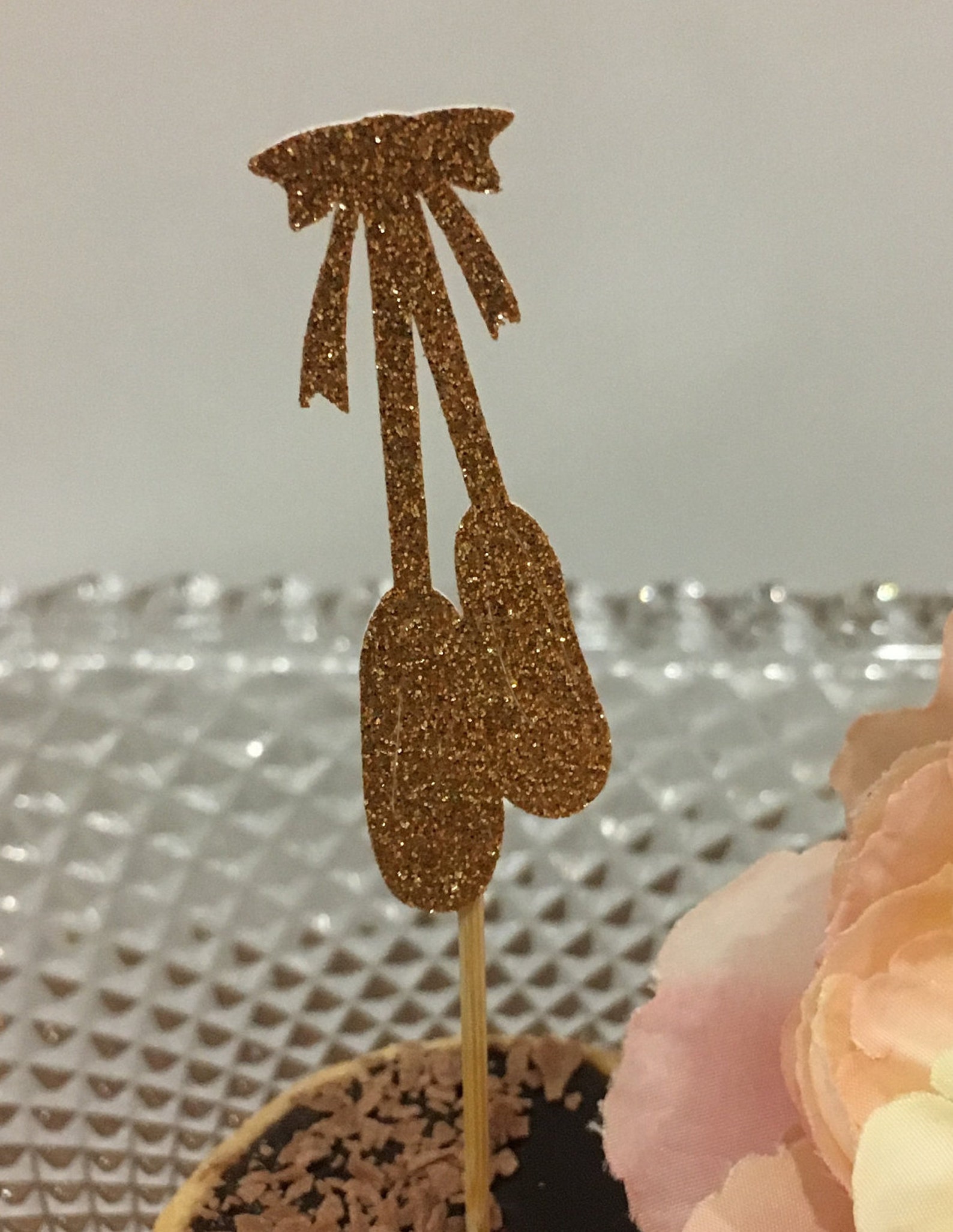 ballerina slippers cupcake toppers-glitter cupcake topper,ballet theme, dance recital,baby shower, ballerina birthday party,ball