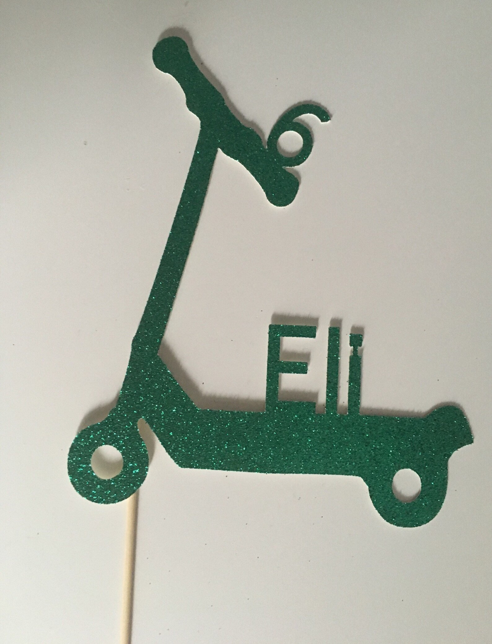 Scooter Name&age Cake Topperplain Cardstock or Glitter Cake Etsy