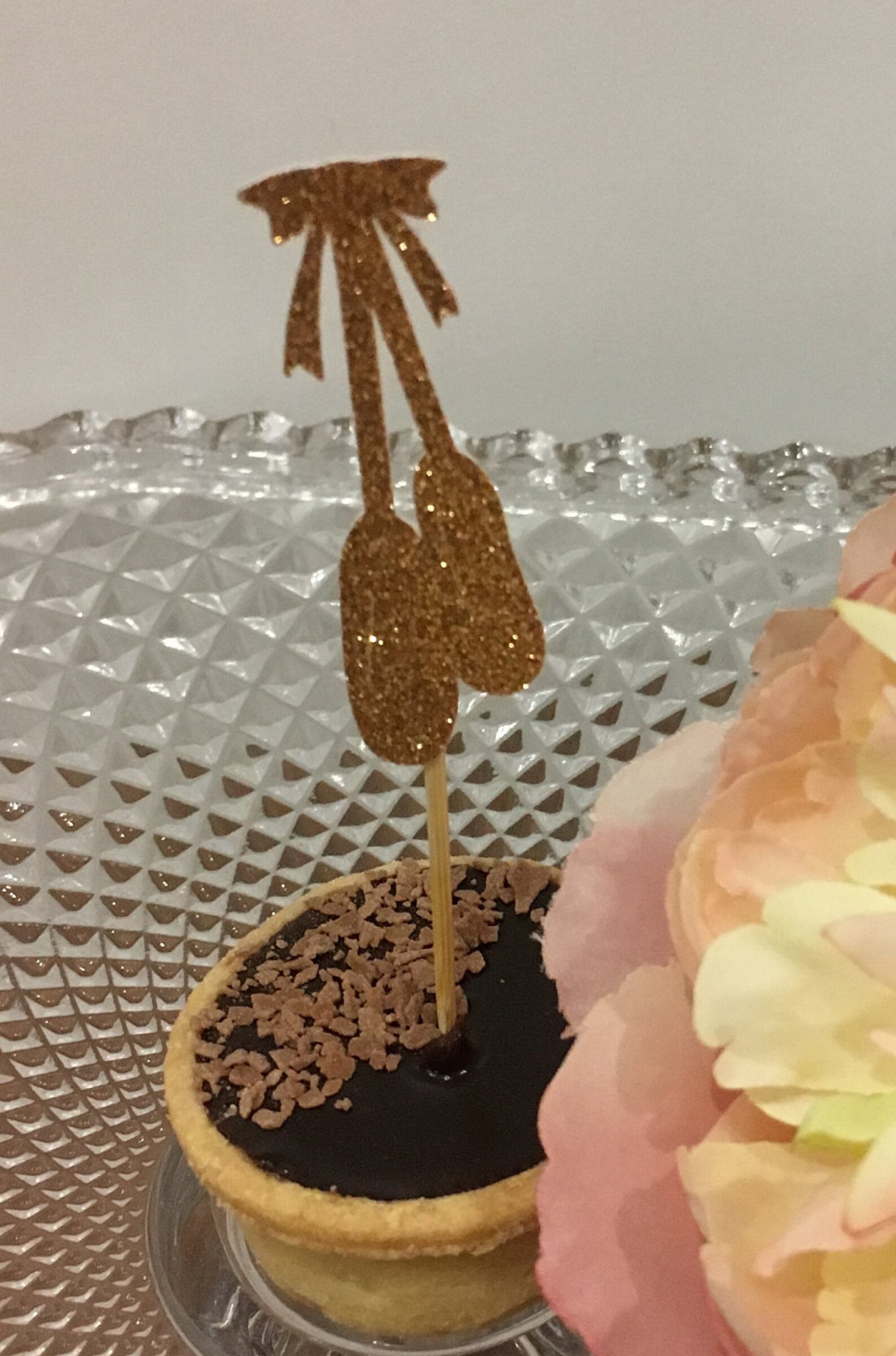 ballerina slippers cupcake toppers-glitter cupcake topper,ballet theme, dance recital,baby shower, ballerina birthday party,ball