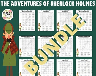 The Adventures of Sherlock Holmes Word Search BUNDLE | Digital Download | Printable