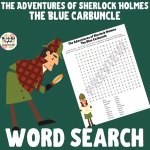 Sherlock Holmes | The Blue Carbuncle | Word Search Puzzle | Digital Download | Printable