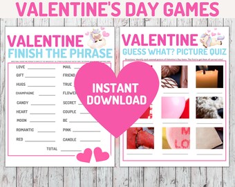 Valentine's Day Party Games: Unicorn Theme, All Ages (PDF)