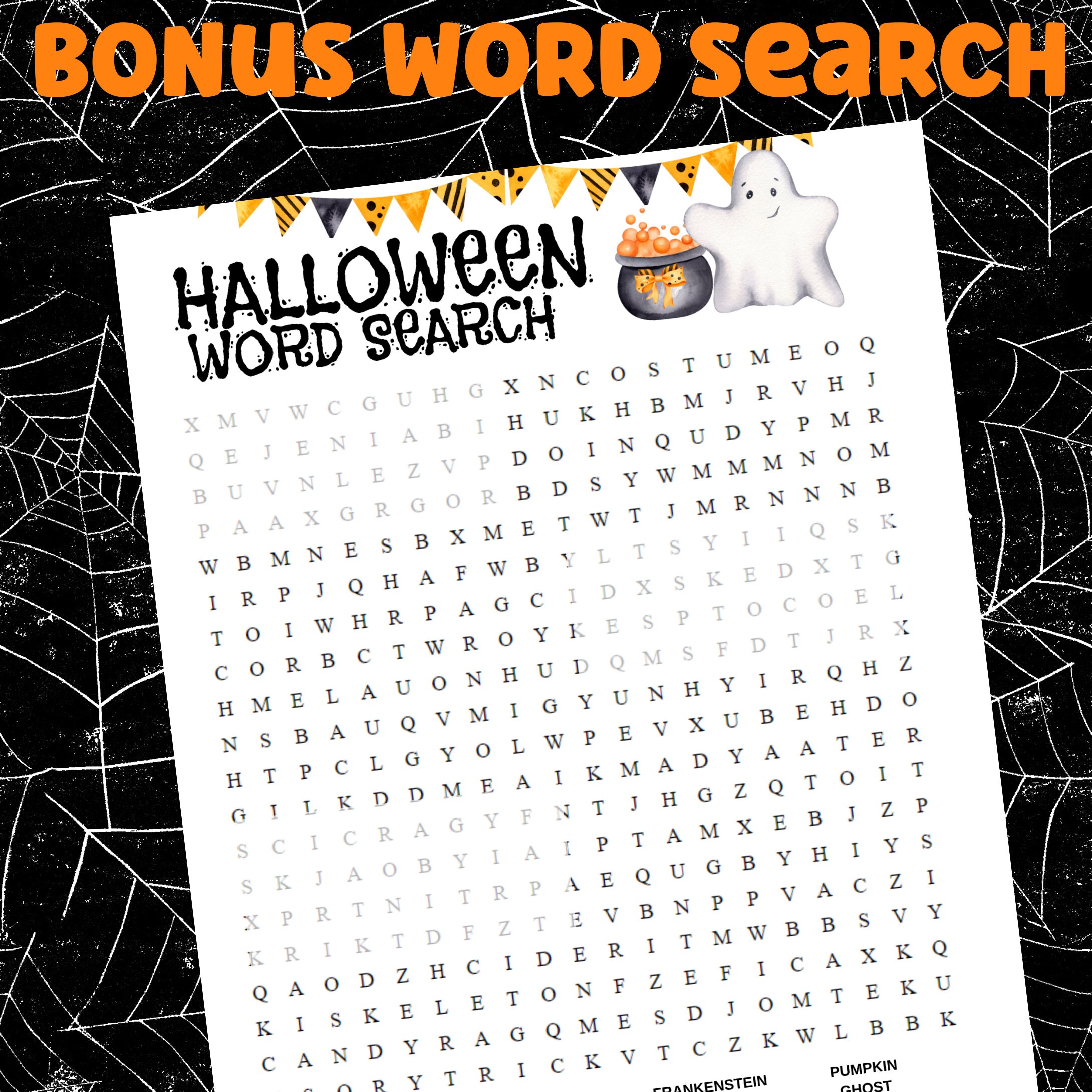 Halloween Party Game Halloween A-Z Word Games Kids Teens & 