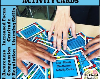 Mindfulness Activity Cards: One-Minute Games (Digital Download)