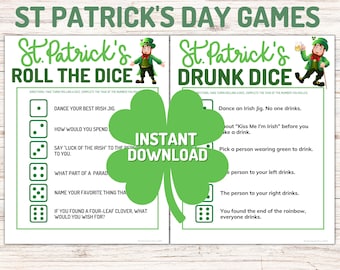 St Patrick's Day Roll the Dice Game: Family & Adults (Digital Download)