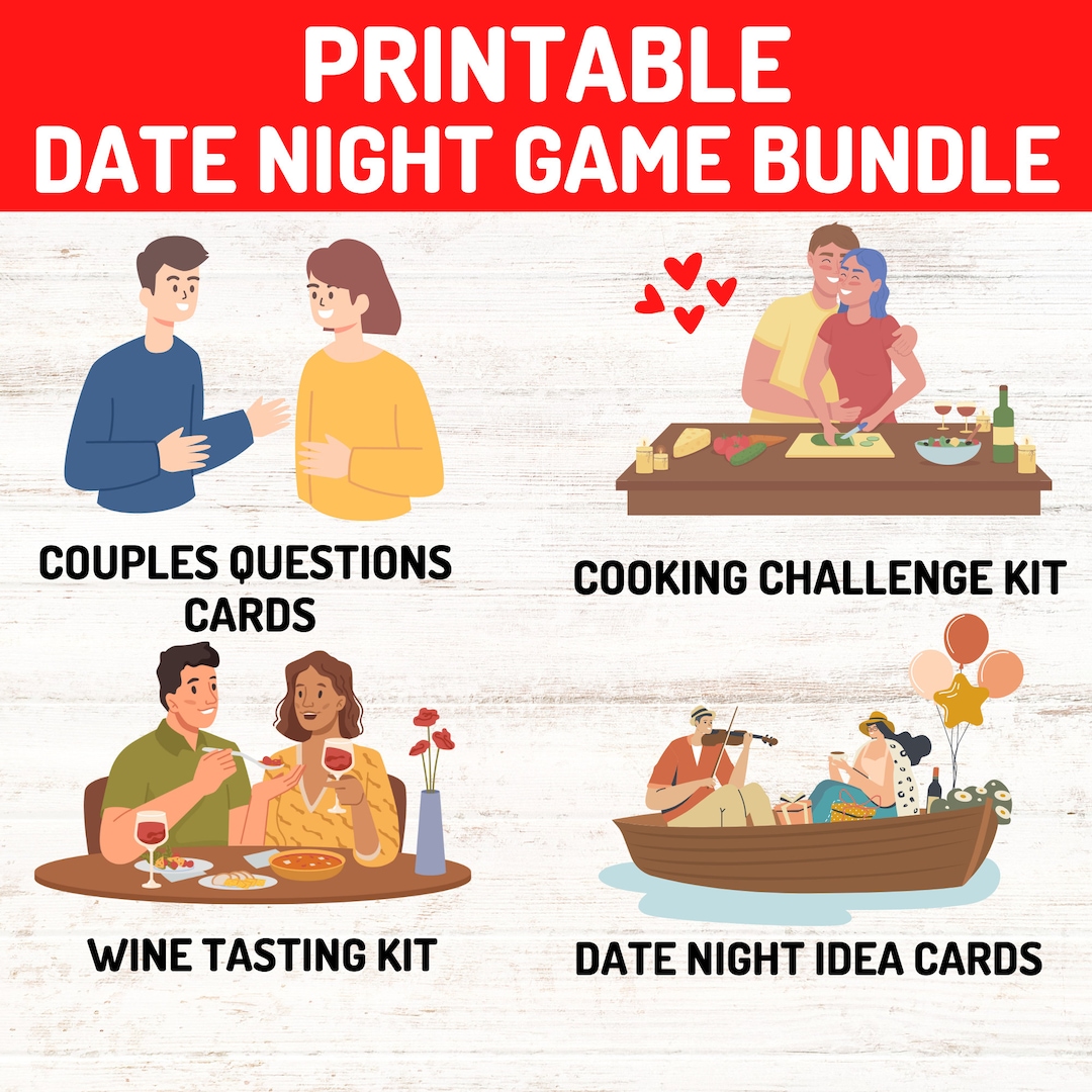 Pacchetto di giochi per la serata romantica: cucina, degustazione