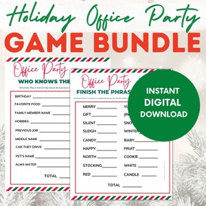 Office Party Game Bundle Office Holiday Party Games - Etsy