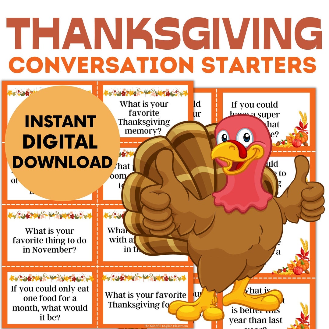 Thanksgiving or Friendsgiving Conversation Starters Game - Etsy