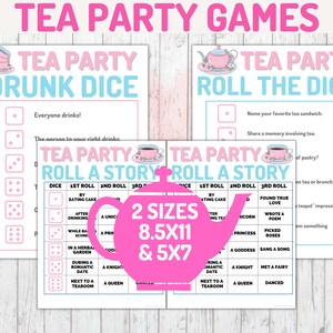 Tea Party Game Bundle, Birthday Games, Family Game Night, Printable ...