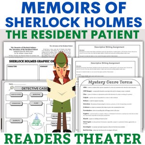 Sherlock Holmes Reader’s Theater Printable, The Resident Patient Activity, Mystery Lesson for Middle and High School ELA, Digital Download