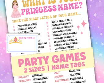 What is Your Princess Name, Kids & Adults, Birthday Party Game, Office Party, Family Game Night, Games for Teens, Funny Party Game, Princess