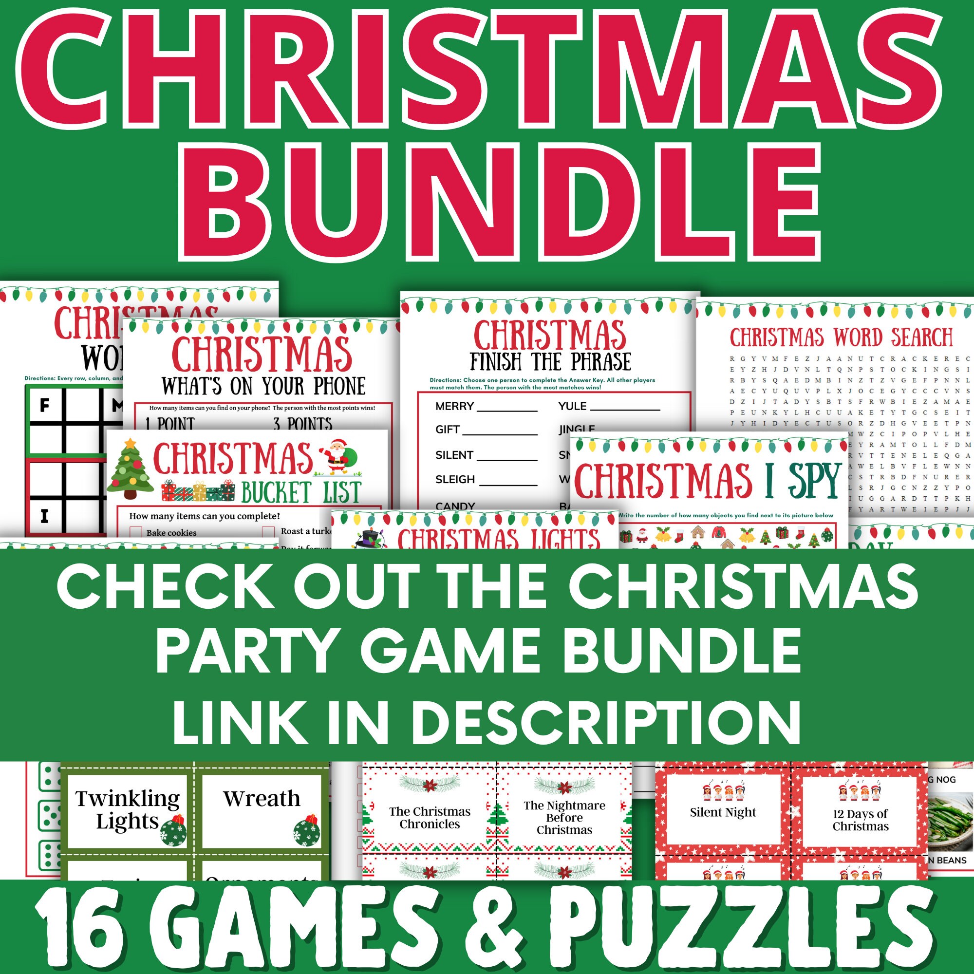 Christmas Carol Word Scramble Christmas Office Party Family Game Night