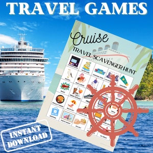 Cruise Vacation Scavenger Hunt | Kids & Adult Games | Travel Games |  Girl&#39;s Trip | Family Vacation | Instant Download | Print and Digital
