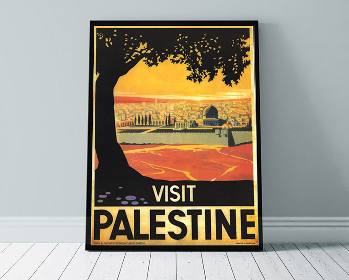 visit palestine vintage poster