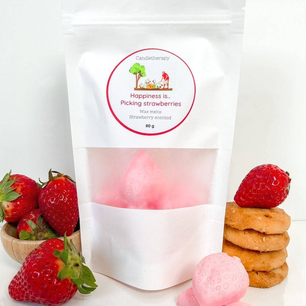 Erdbeere Dufttarts aus Sojawachs // 80 g, wax melts, Geschenk für sie, Geburtstagsgeschenk, Duftkerze, Vegan, Herbstmelts, Duftwachs