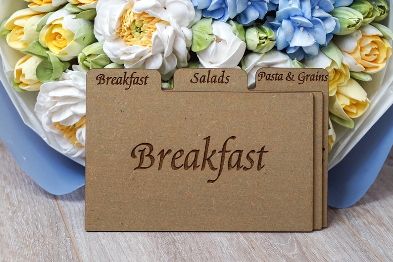 Recipe Box With Floral Frame, Dividers & 4x6 Recipe Cards Personalized ...