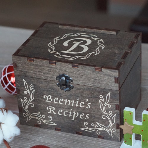 Personalized Recipe Box Season With Love Wedding Gift Etsy
