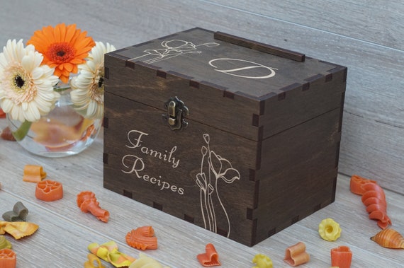 4x6 Recipe Box With Dividers & Recipe Cards Personalized Engraved Wood  Bridal Shower Wedding Housewarming Mothers Day Christmas Gift - Yahoo  Shopping