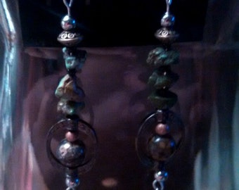 Turquoise nugget metal and stone