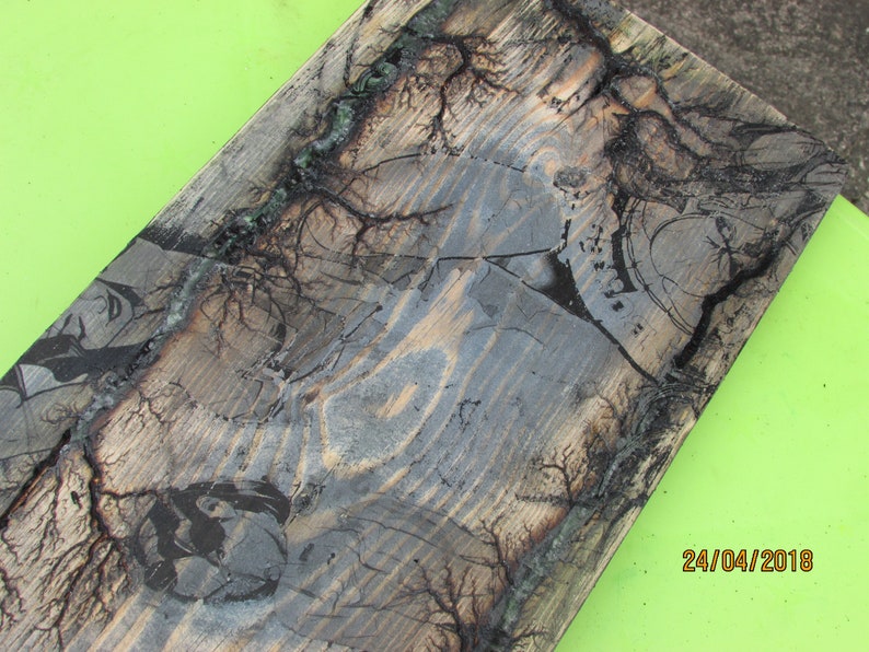 LICHTENBERG Fractal Electric Wood Burning ART. Etsy