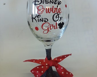 Vinyl Disney Wine Glass