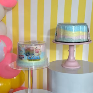 PartyPuffs Cotton Candy Cake - Gluten Free, Fat Free, Dairy Free, Egg Free, Nut Free