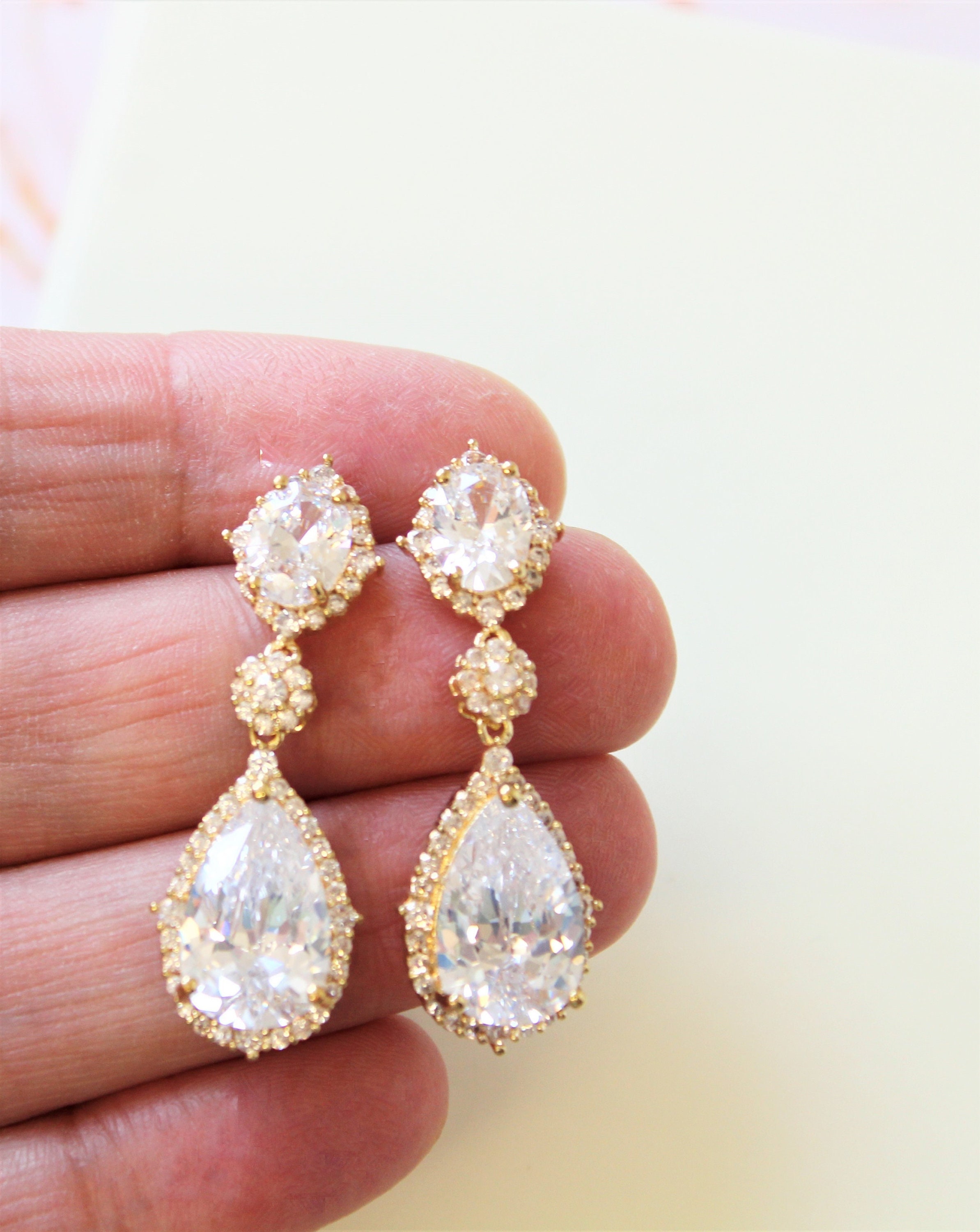 Vintage bridal earrings uk Clearance