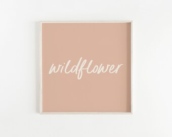 Wildflower Print | Wild Flower Print | Girls Bedroom | Girls Nursery | Nursery Print | Pink Print | Girls Wall Art | Floral Wall Art