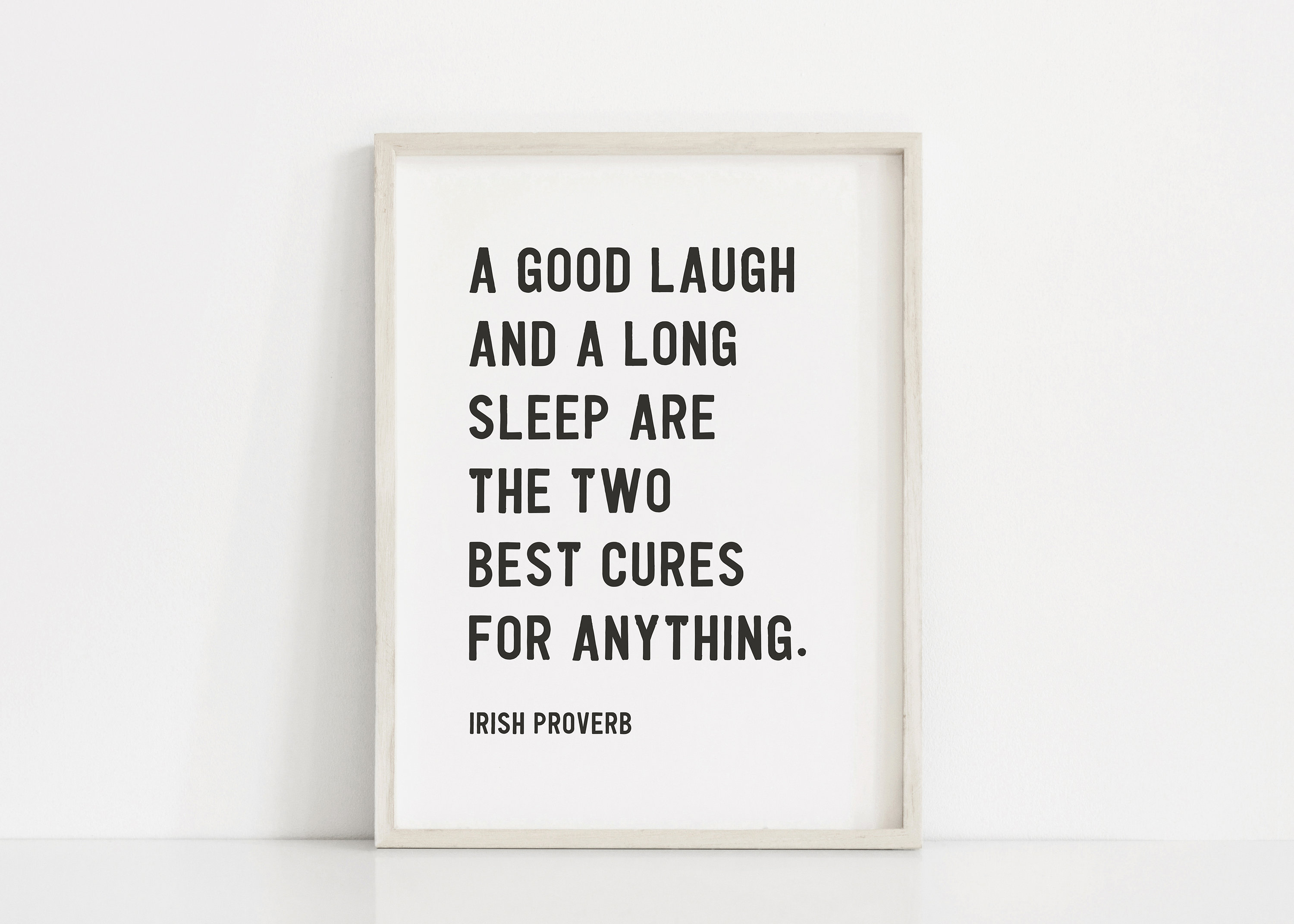 A good laugh. A good laugh