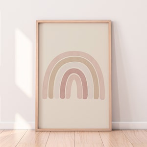 Pink Boho Rainbow | Kids Bedroom | Kids Rainbow Print | Rainbow Wall Art | Girls Nursery | Nursery Wall Art | Rainbow Nursery | Watercolour