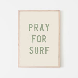 Pray For Surf | Grüner Druck | Kinder Wandkunst | Jungenzimmer | Jungen Kinderzimmer | Surf Kinderzimmer | Surf Schlafzimmer | Strandschild | Surf Print | Strand Home