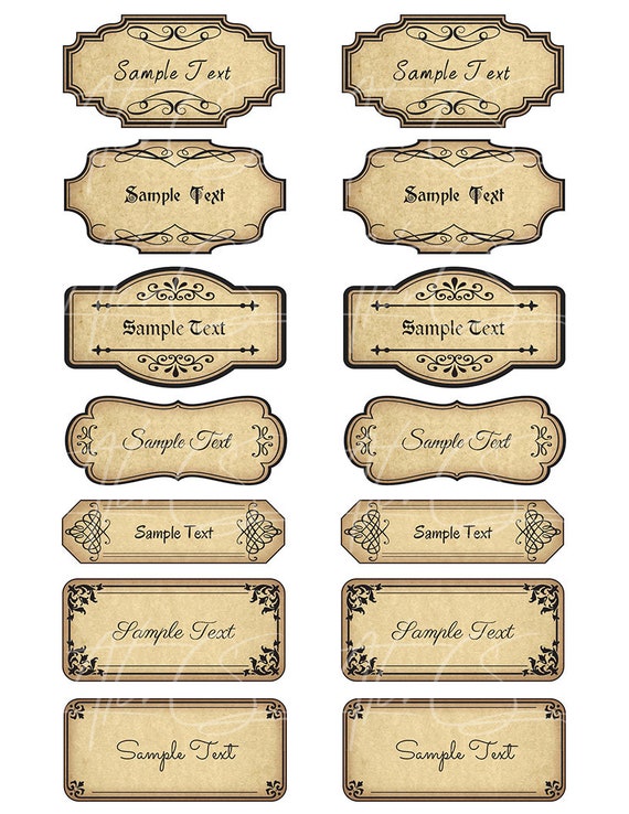 Apothecary Labels