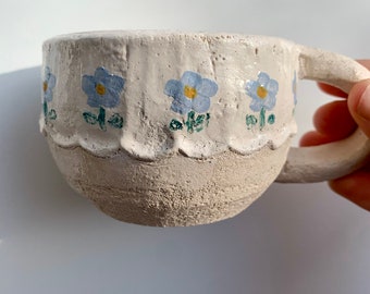 daisy blue mug
