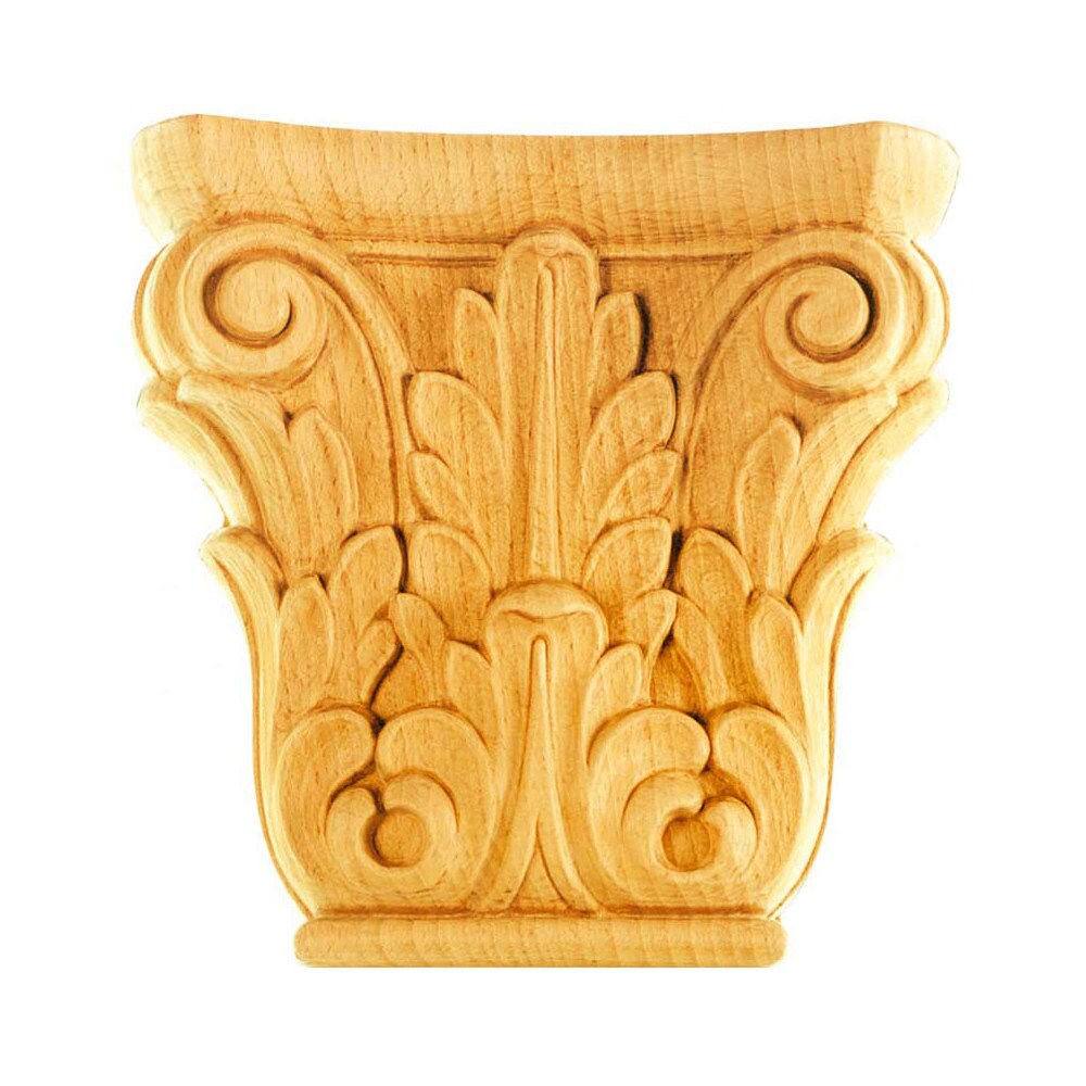 Chapiteaux Ka628 en Bois Brut H 210mm X L 205mm Ep 50mm