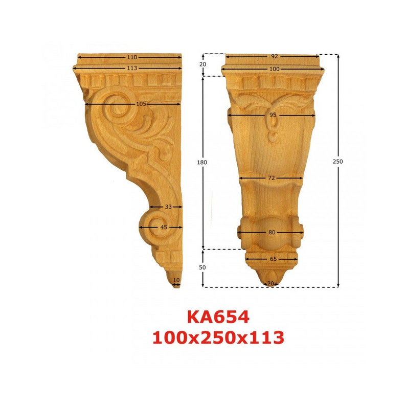 100 mm x Ep 113mm Capitals KA654 blank H 250 mm x w