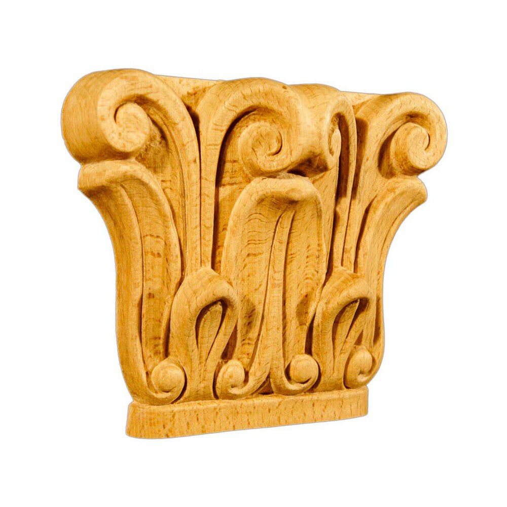 Chapiteaux Ka675 en Bois Brut H 82mm X L 92mm Ep 26mm