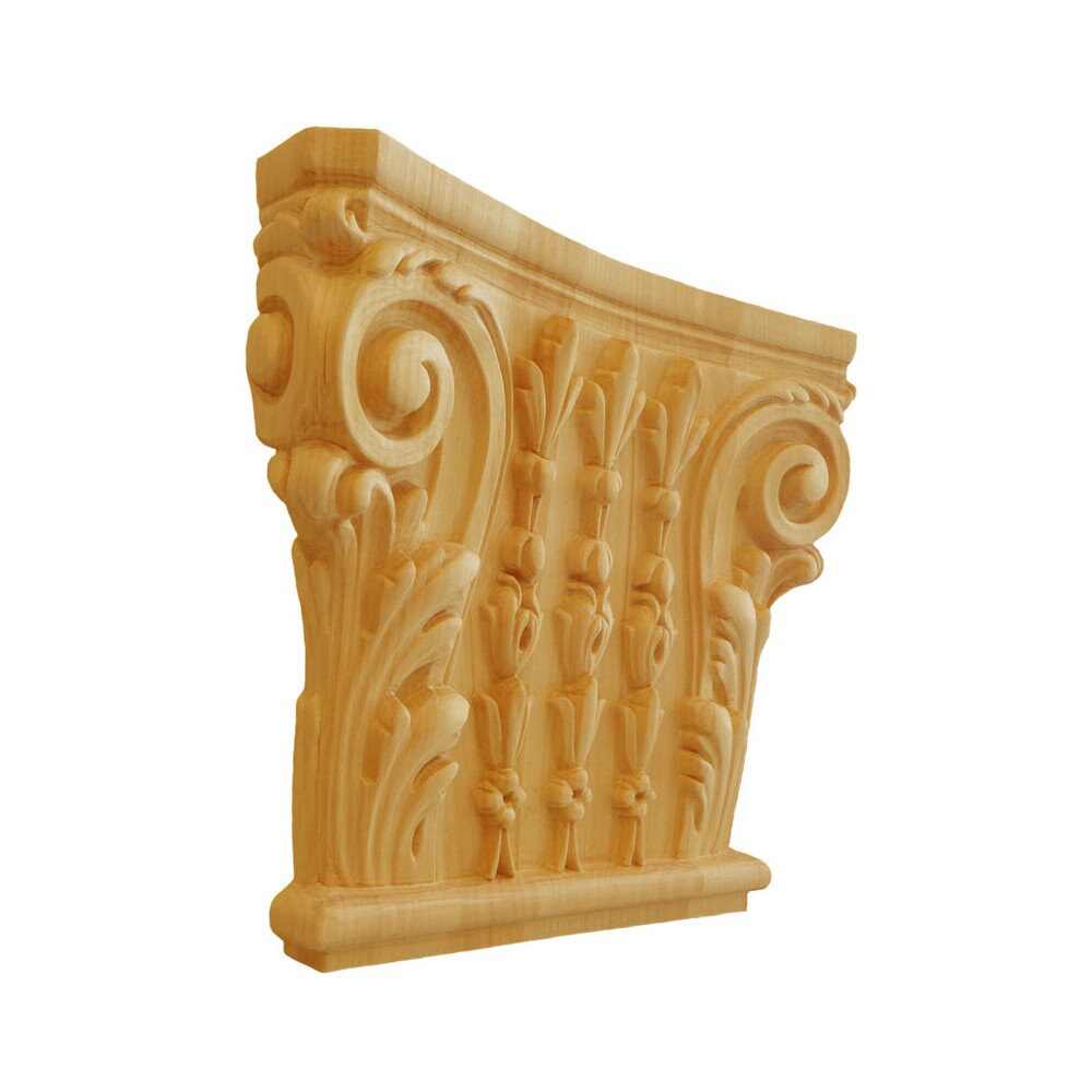 Chapiteaux Ka694 en Bois Brut H 320mm X L 360mm Ep 60mm