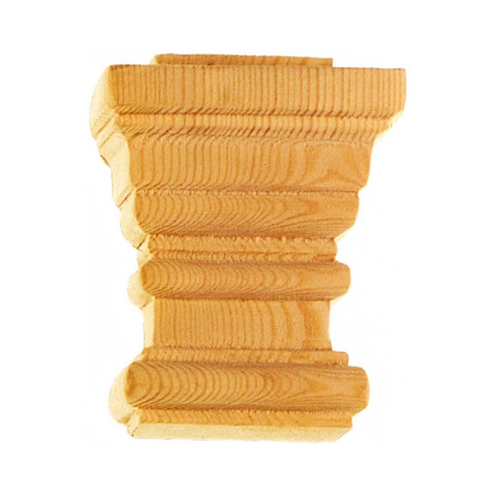 Chapiteaux Ka616 en Bois Brut H 102mm X L 82mm Ep 35mm