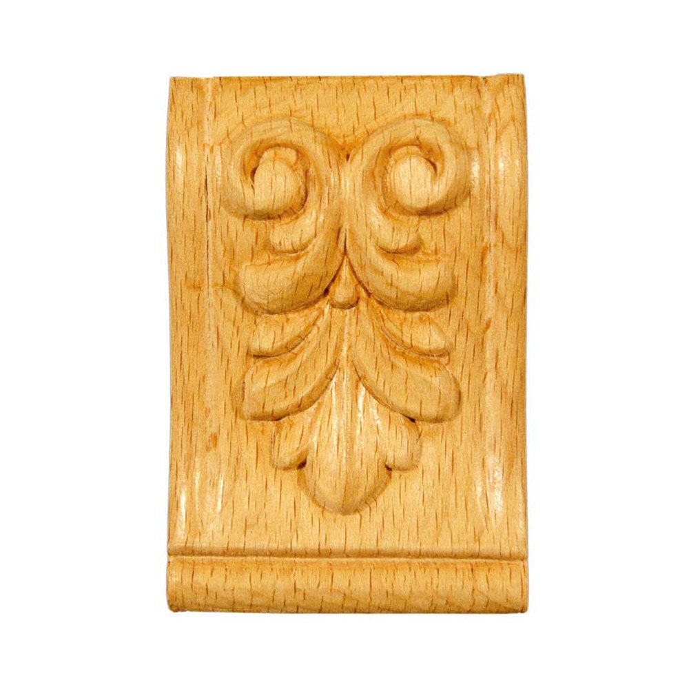 Chapiteaux Ka680 en Bois Brut H 73mm X L 48mm Ep 13mm